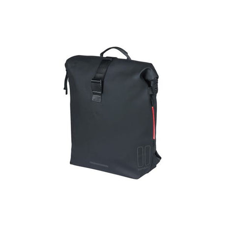 Basil Soho Nordlicht Bicycle Sac à dos - Black Modern Backpack avec éclairage LED pour le vélo électrique pour hommes pour femmes - Imperpose - 17L - noir