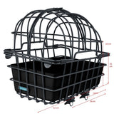 Autour du panier à vélo pour animaux Luna XL incl. système fix - noir mat