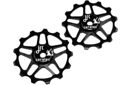 Jrc - paire de roues dérailleur céramique shimano 12sp vtt 13t deore, slx, xt, xtr noir