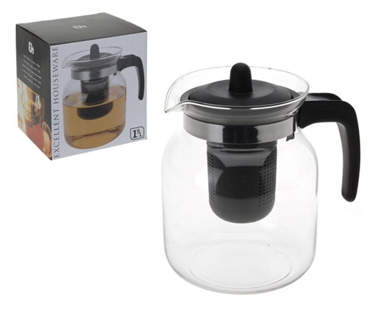 Excellente théière en verre de 1,5 litre, articles ménagers