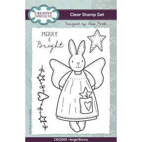 Expressions créatives • tampon transparent ange lapin