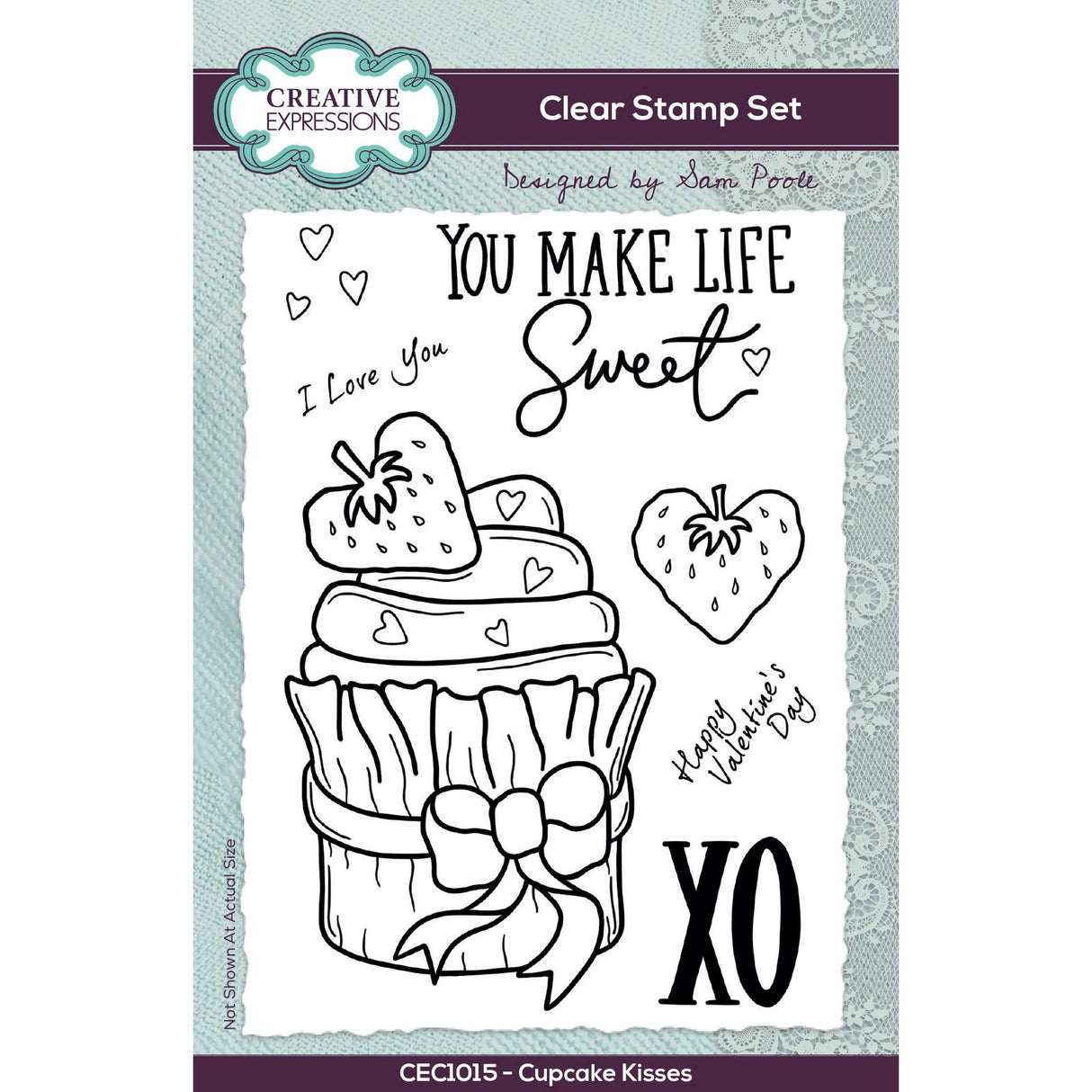 Creative expressions • clear stamp set cupcake kisses