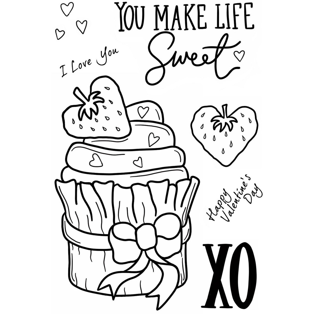 Creative expressions • clear stamp set cupcake kisses