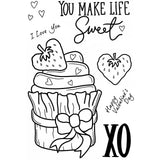 Creative expressions • clear stamp set cupcake kisses