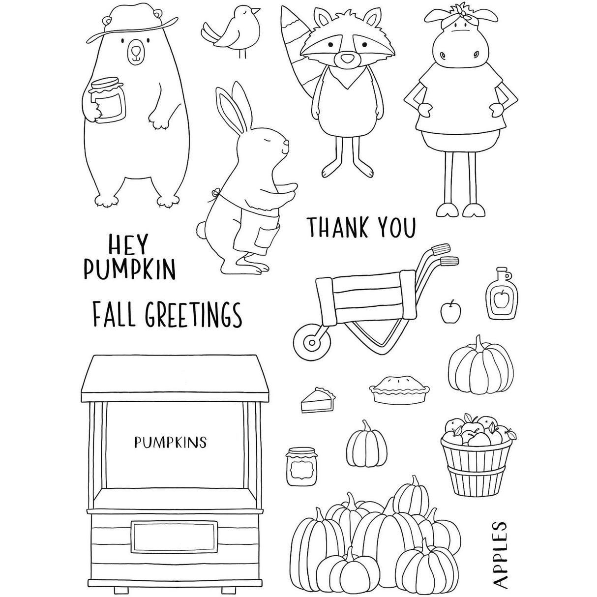 Creative expressions • jane's doodles clear stempel set apple pumpkin spice