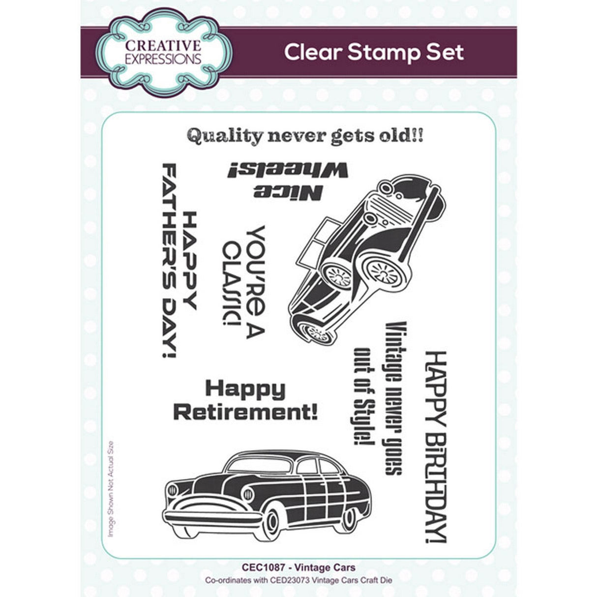 Creative expressions • clear stamp set vintage cars