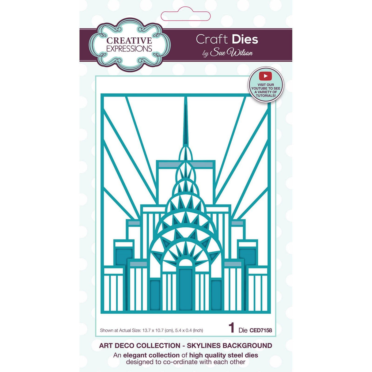 Creative expressions • sue wilson art deco craft die skylines background