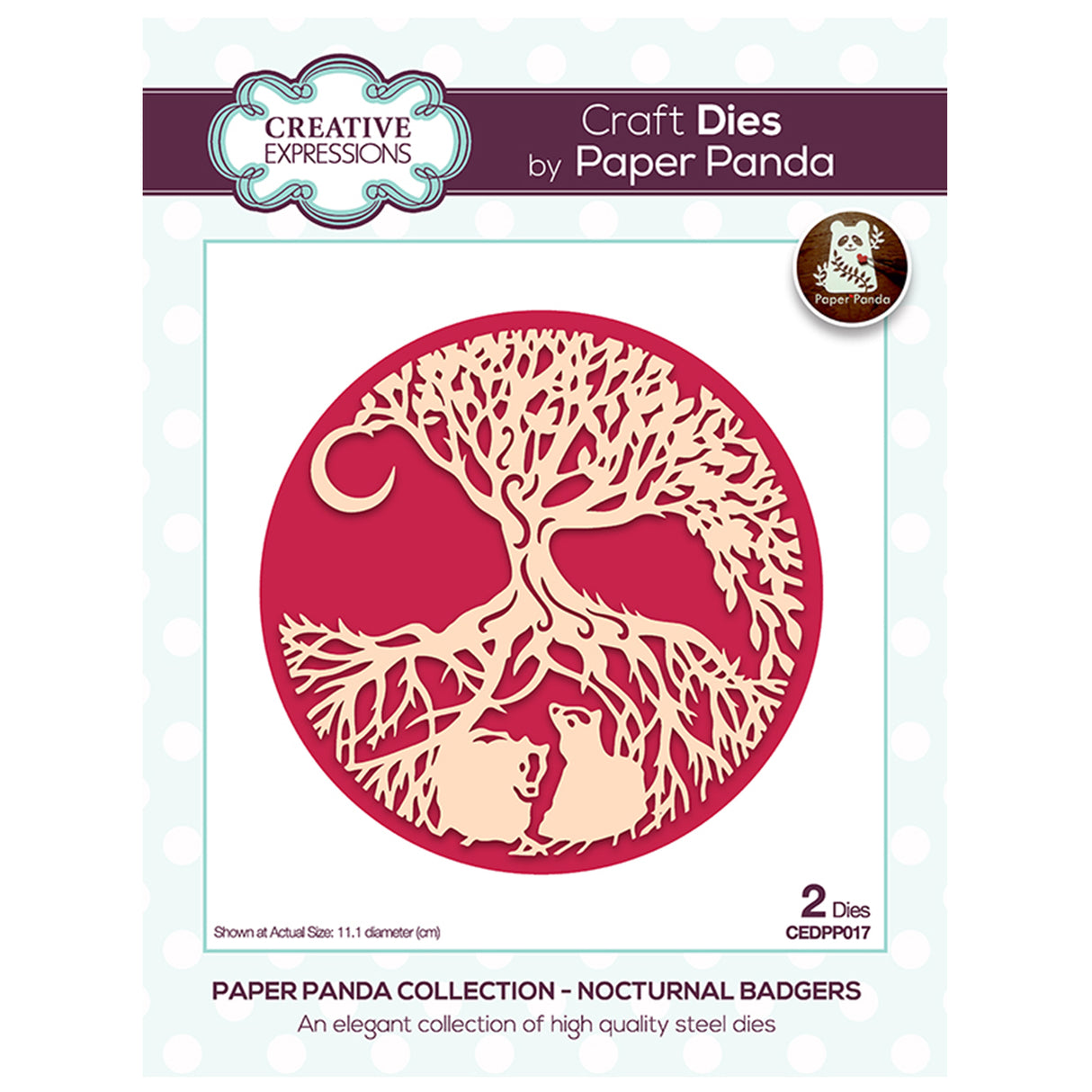 Creative expressions • paper panda nocturnal badgers craft die