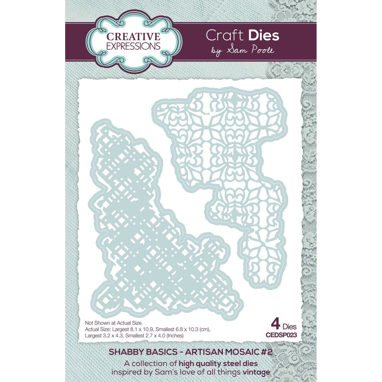 Creative expressions • shabby basics craft die artisan mosaic #2