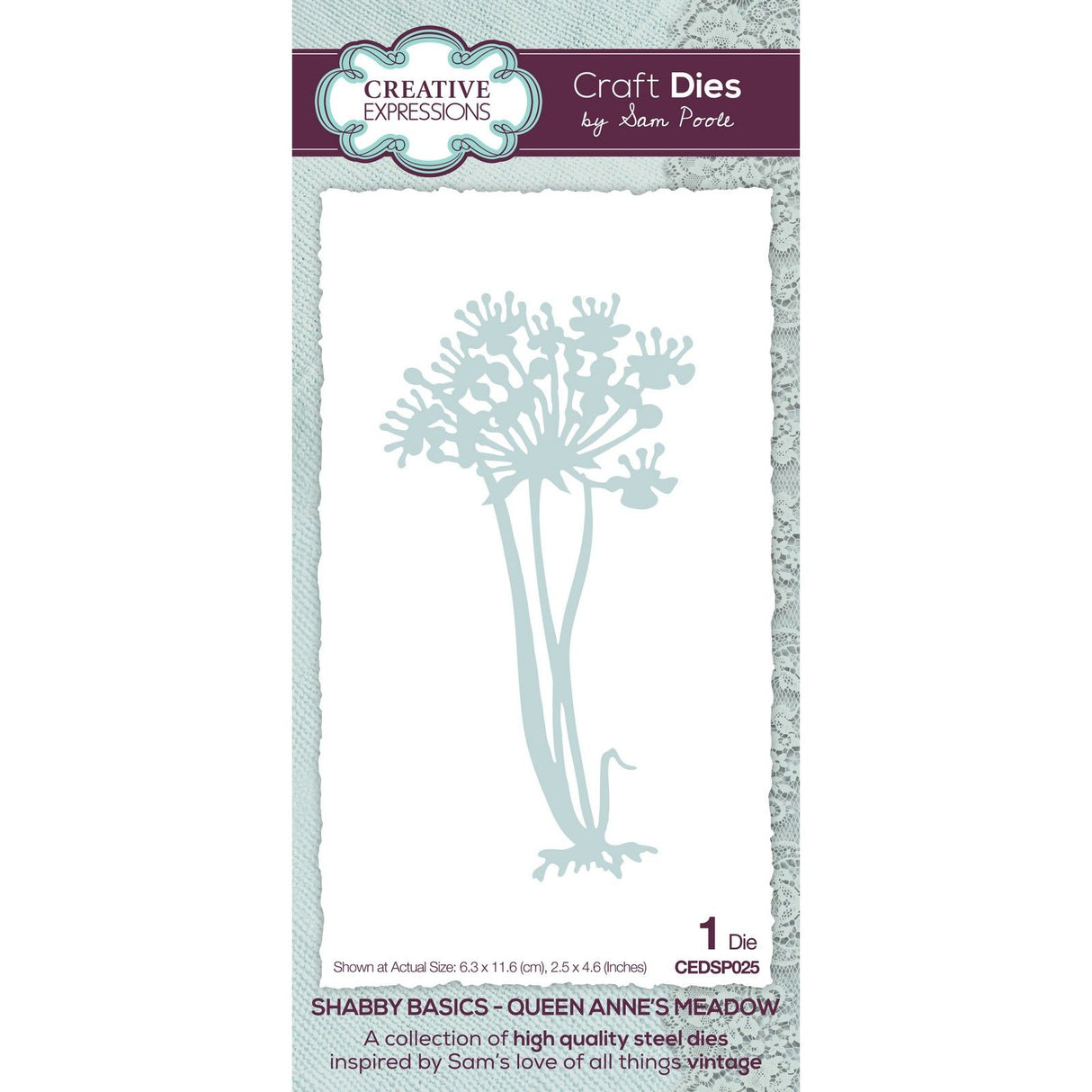 Creative expressions • shabby basics craft die queen anne's meadow