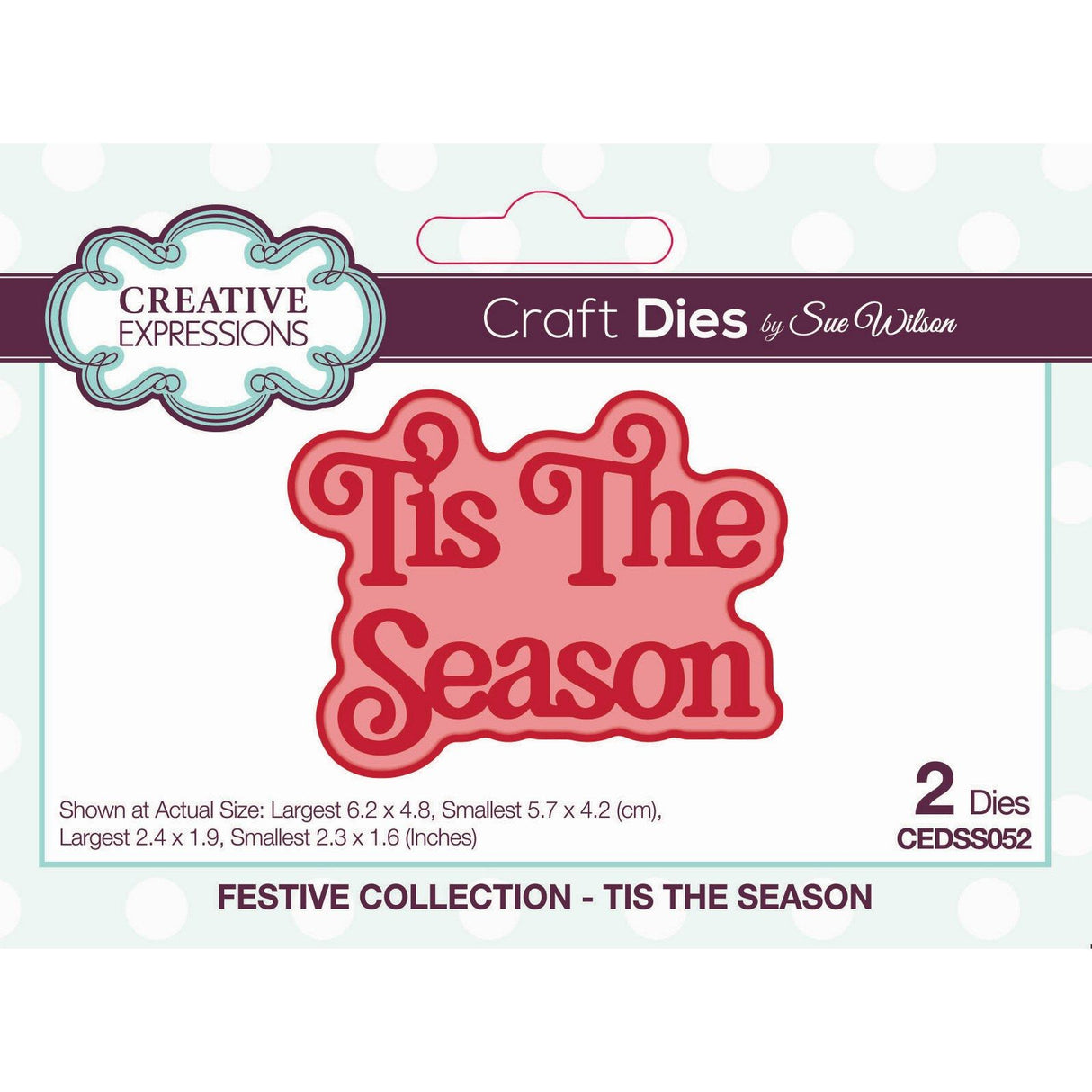 Creative expressions • mini shadowed sentiments craft die tis the season