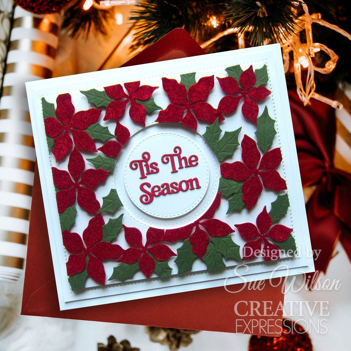 Creative expressions • mini shadowed sentiments craft die tis the season