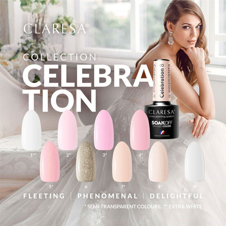 Claresa vernis gel uv led 5ml célébration 1