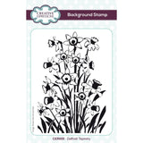 Creative expressions • pre cut rubber stamp daffodil tapestry 10,2x15,2cm