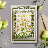 Creative expressions • pre cut rubber stamp daffodil tapestry 10,2x15,2cm