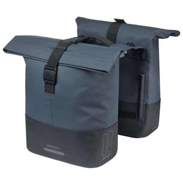 Basil sac de vélo double Cove mik 28-32l 14 x 29 x 36 cm - bleu noir
