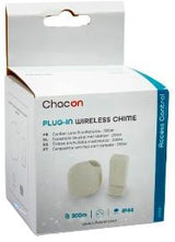 Chacon kit de sonnette sans fil 300m design enfichable blanc + flash - 8415101