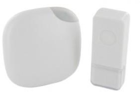 Chacon kit de sonnette sans fil 300m design enfichable blanc + flash - 8415101