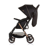 Chipolino Amber pliable buggy avec couvercle de pied obsidien noir