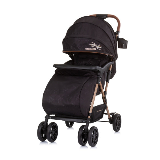 Chipolino April Buggy pliable avec couverture de pied Obsidian noir