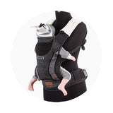 Chipolino Bobby Ergonomic Baby Carrier avec Hood Fly Ebony Black Grey