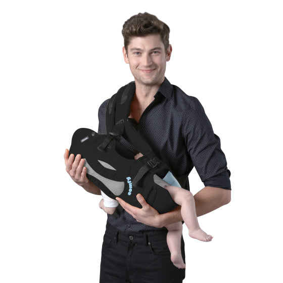 Chipolino confortable porte-bébé ergonomique avec 4 positions de bébé bleu noir