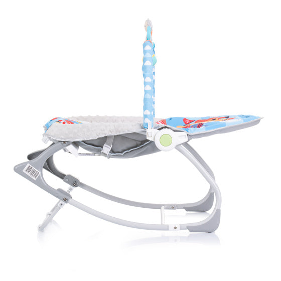 Chipolino Baby Spa Chaise à bascule avec de la musique et des vibrations apaisantes Blue Grey