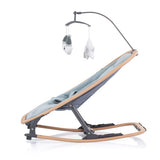 Chipolino Velvet pliable chaise à bascule avec bois de ciel mobile