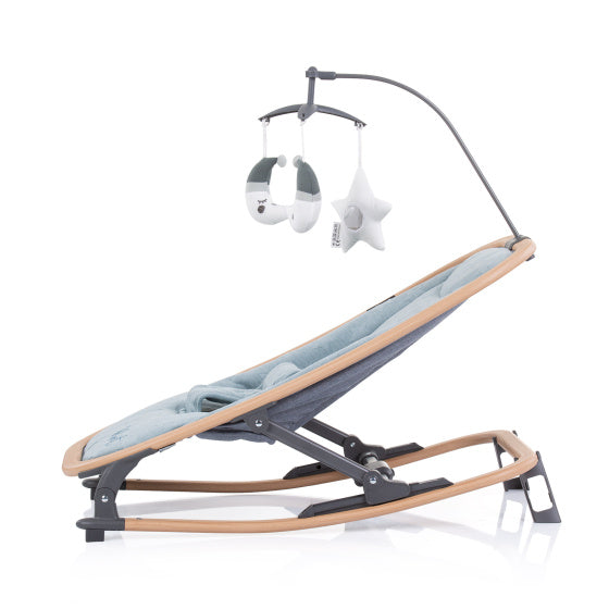 Chipolino Velvet pliable chaise à bascule avec bois de ciel mobile