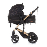 Chipolino camea pliable Pram 3-en-1 avec sac à couches ébène marron