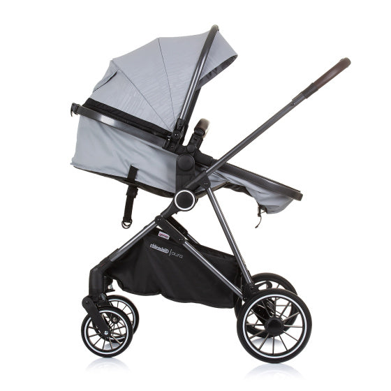 Chipolino Aura pliable 3-en-1 Pram avec sac à couches