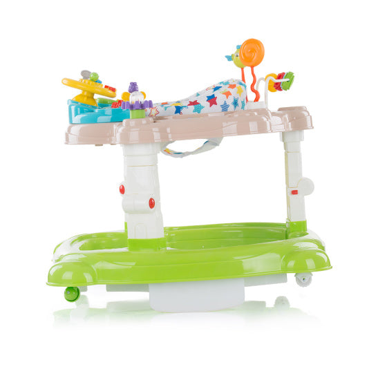 Chipolino Joya Lux 4-en-1 Chaise de marche 360 ​​° Green pliant rotatif