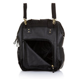 Sac à couches à sac à dos chipolino avec version de la version en cuir noir