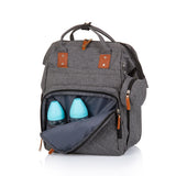 Sac à couches à sac à dos chipolino avec espace de stockage supplémentaire Gris granit