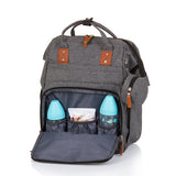 Sac à couches à sac à dos chipolino avec espace de stockage supplémentaire Gris granit