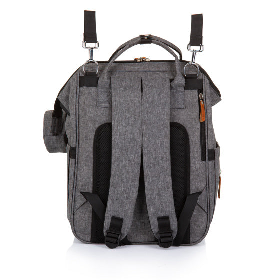 Sac à couches à sac à dos chipolino avec espace de stockage supplémentaire Gris granit
