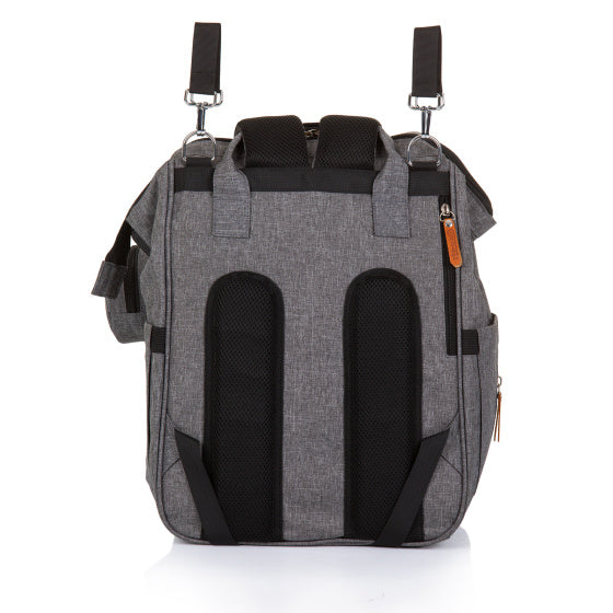 Sac à couches à sac à dos chipolino avec espace de stockage supplémentaire Gris granit