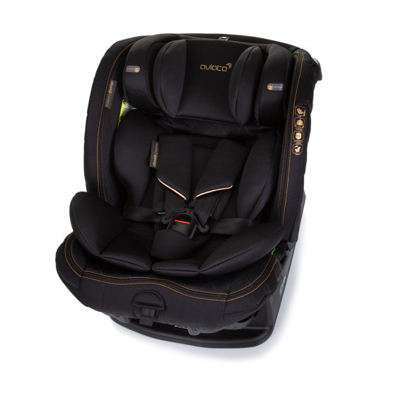Chipolino Aviato Car siège d'auto I-size 40-150 cm Groupe 0+, 1, 2 et 3 Obsidian Black