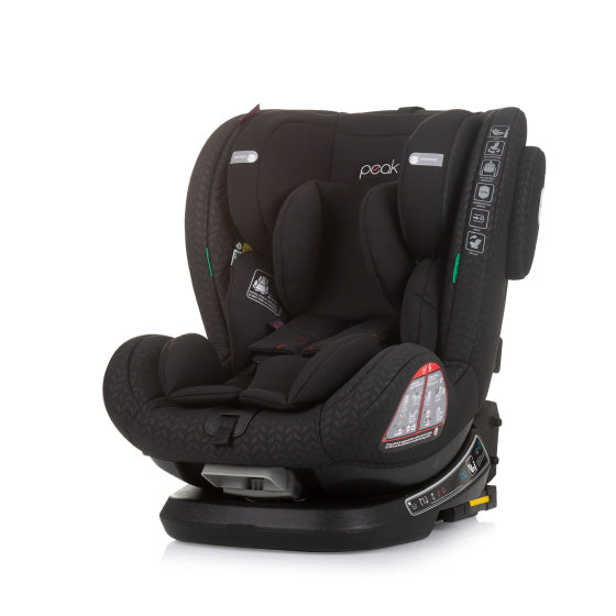 Chipolino Peak siège auto i-size 40-150 cm isofix 360° noir obsidienne