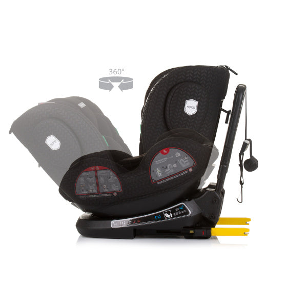 Chipolino Peak siège auto i-size 40-150 cm isofix 360° noir obsidienne