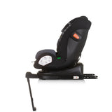 Chipolino tourino siège auto i-size 40-150 cm isofix 360° obsidienne noir gris