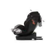 Chipolino siège auto i-size 40-150 cm isofix 360° noir obsidienne