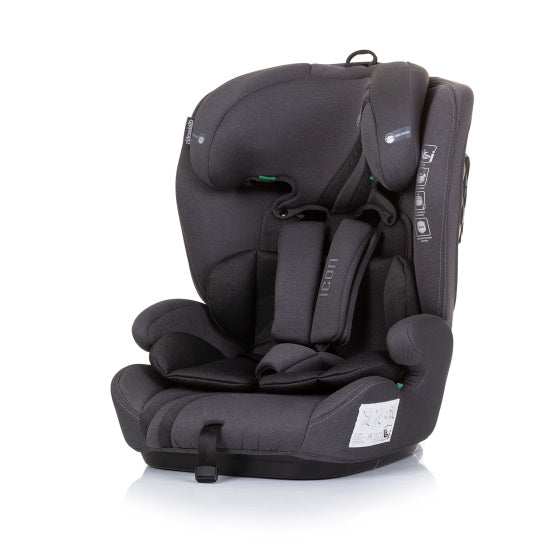 Siège d'auto Icône Chipolino I-Size 76 -150 cm Groupe 1, 2 et 3 anthracite de granit