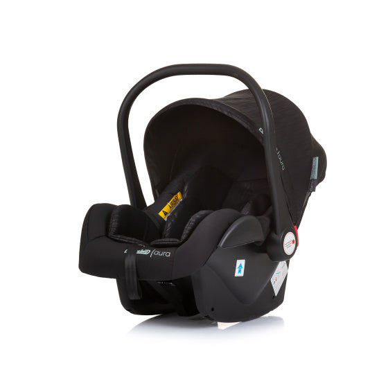 Chipolino Aura Siat d'auto avec adaptateurs 40-85 cm Groupe 0+ Obsidian Black