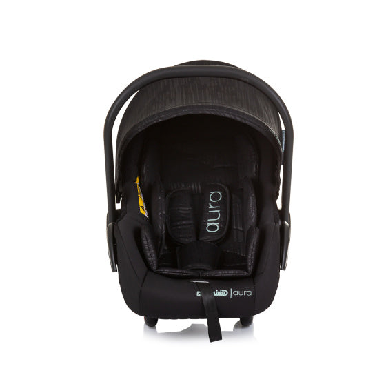 Chipolino Aura Siat d'auto avec adaptateurs 40-85 cm Groupe 0+ Obsidian Black