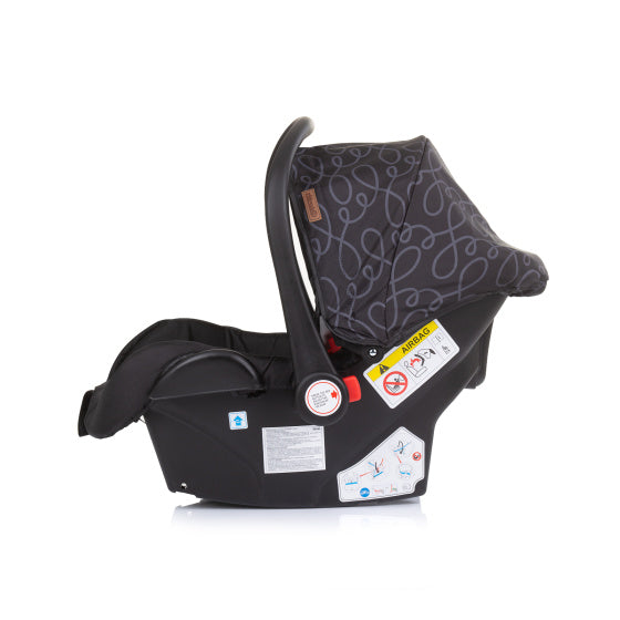 Chipolino Estelle Siège Auto avec Adaptateurs 40-85 cm Groupe 0+ Ébène