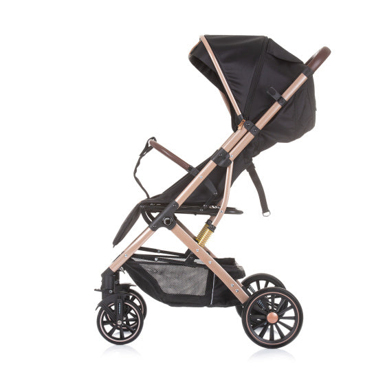 Chipolino combo pliable buggy avec couverture de pied en ébène beige noir