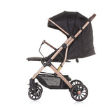 Chipolino combo pliable buggy avec couverture de pied en ébène beige noir