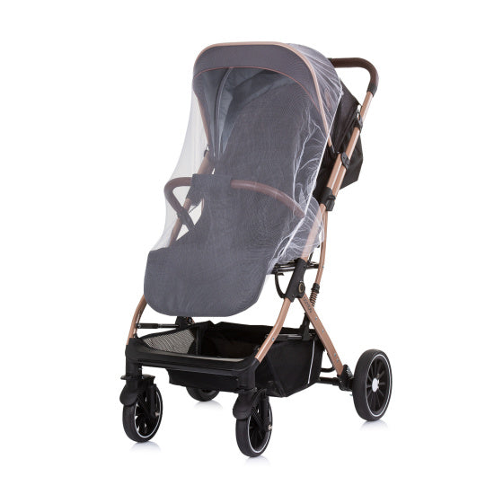 Chipolino combo pliable buggy avec couvercle de pied obsidien or noir