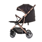 Chipolino combo pliable buggy avec couvercle de pied obsidien or noir